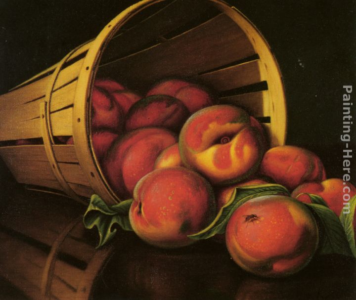 Basket of Peaches painting - Levi Wells Prentice Basket of Peaches art painting